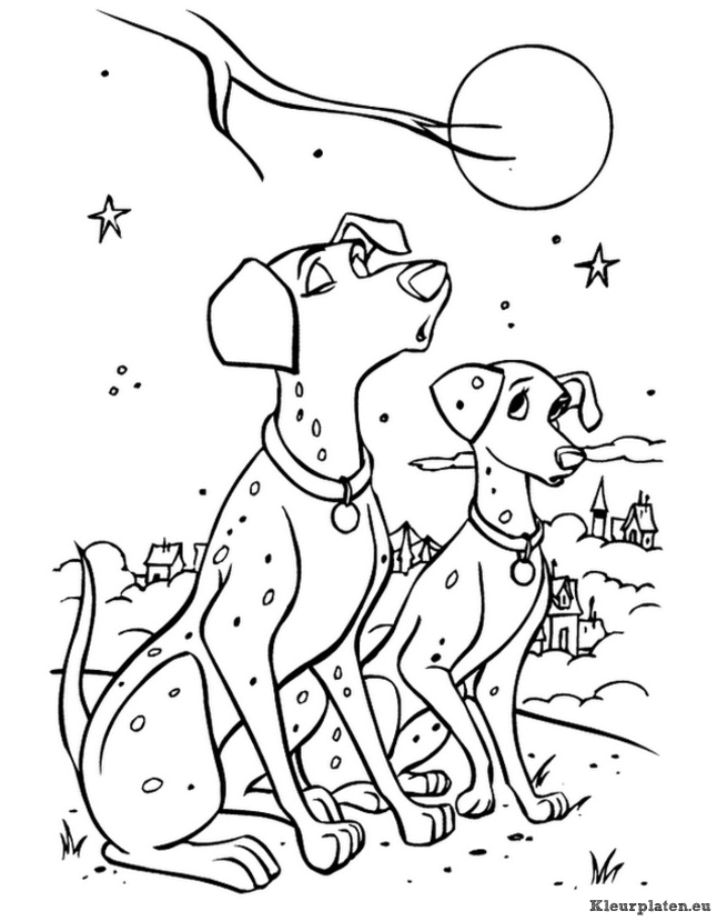 101 dalmatiers kleurplaten