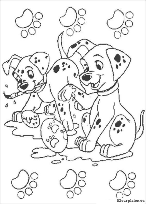 101 dalmatiers kleurplaten