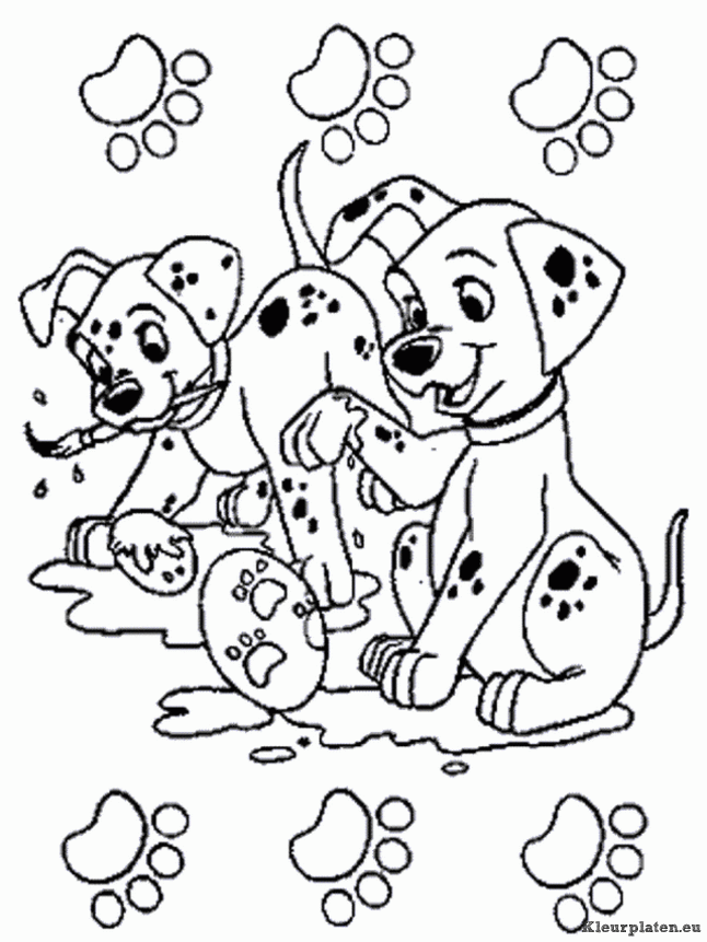 101 dalmatiers kleurplaten