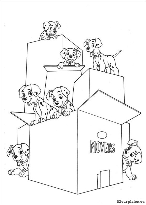 101 dalmatiers kleurplaten