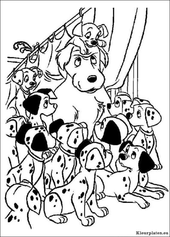 101 dalmatiers kleurplaten