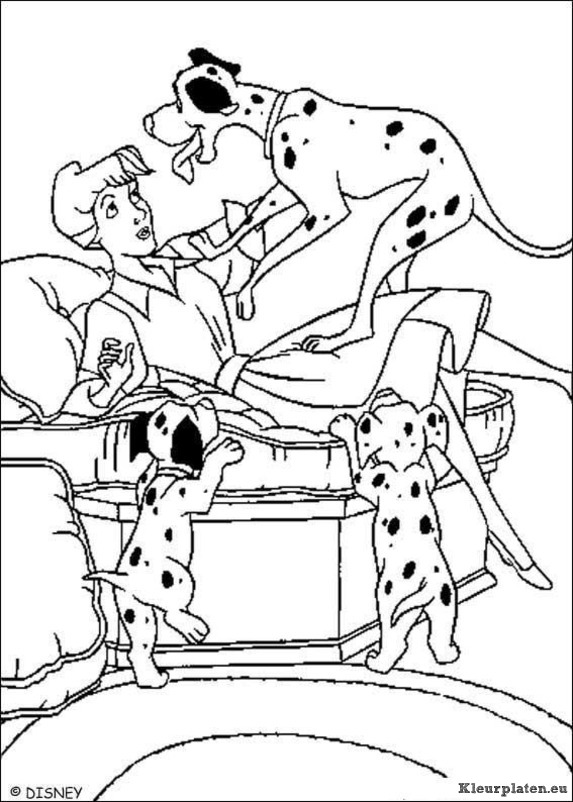 101 dalmatiers kleurplaten