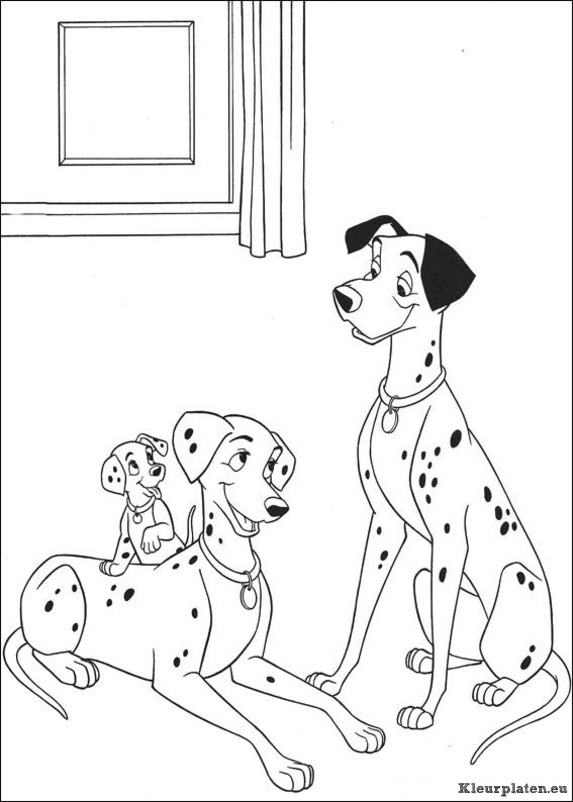 101 dalmatiers kleurplaten