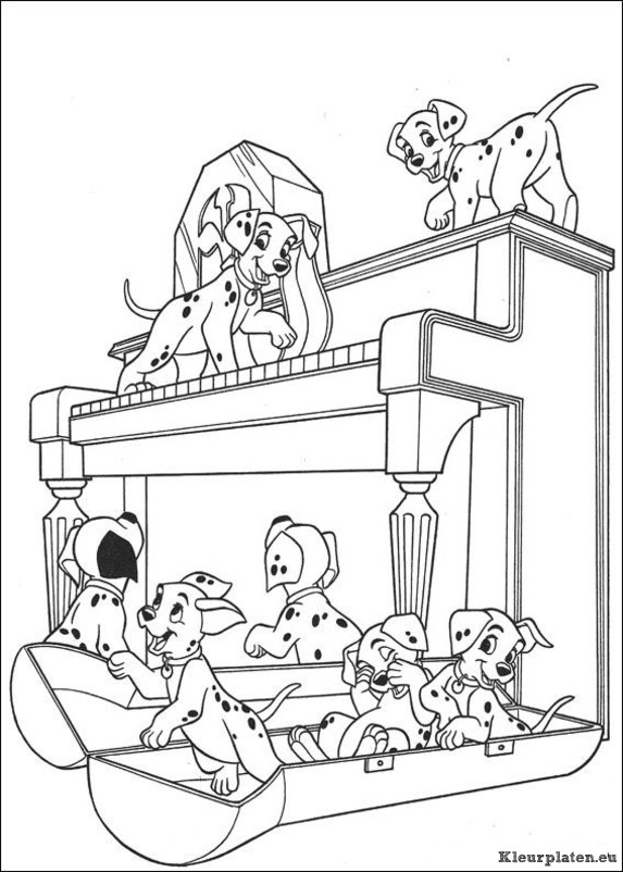 101 dalmatiers kleurplaten