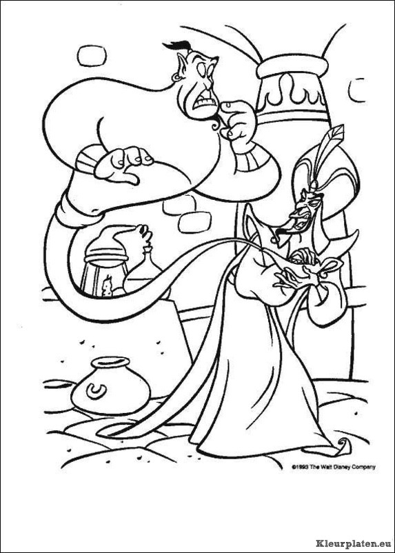 Aladdin kleurplaten