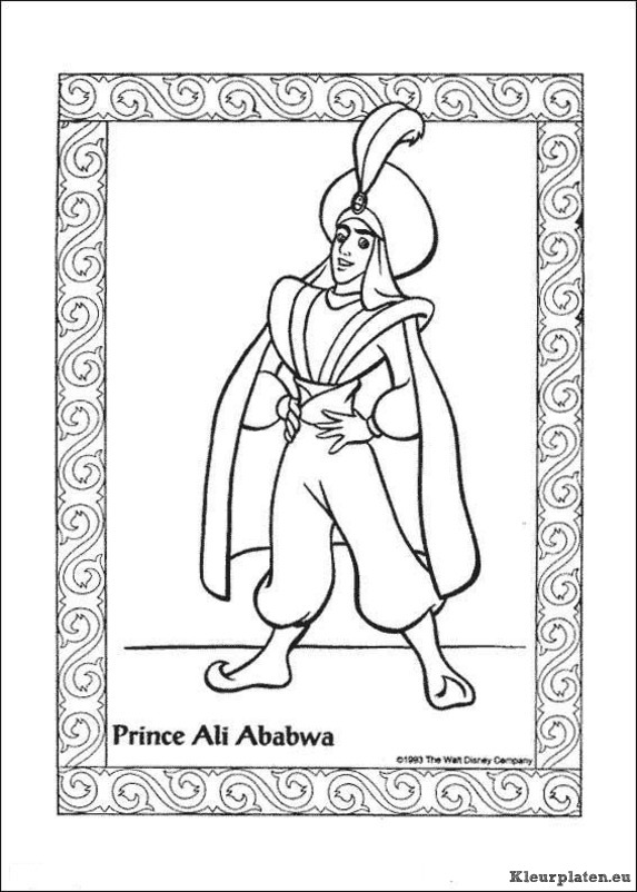Aladdin kleurplaat