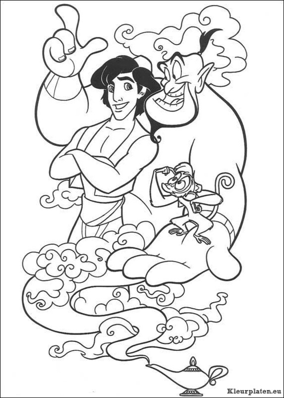 Aladdin kleurplaten