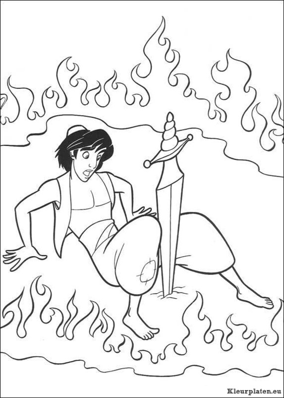 Aladdin kleurplaten
