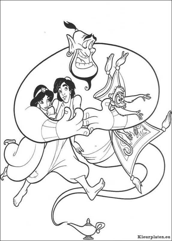 Aladdin kleurplaten