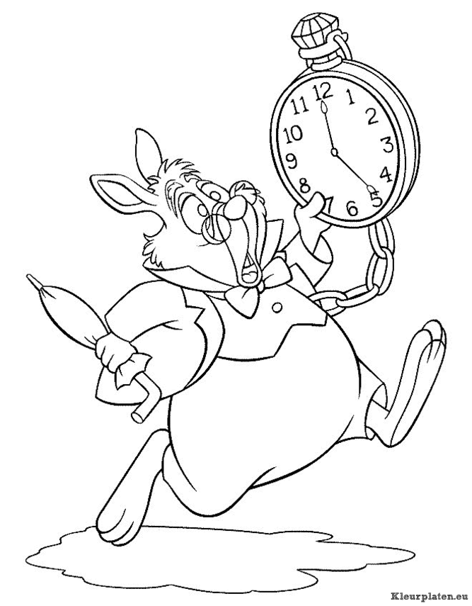 Alice in wonderland kleurplaten