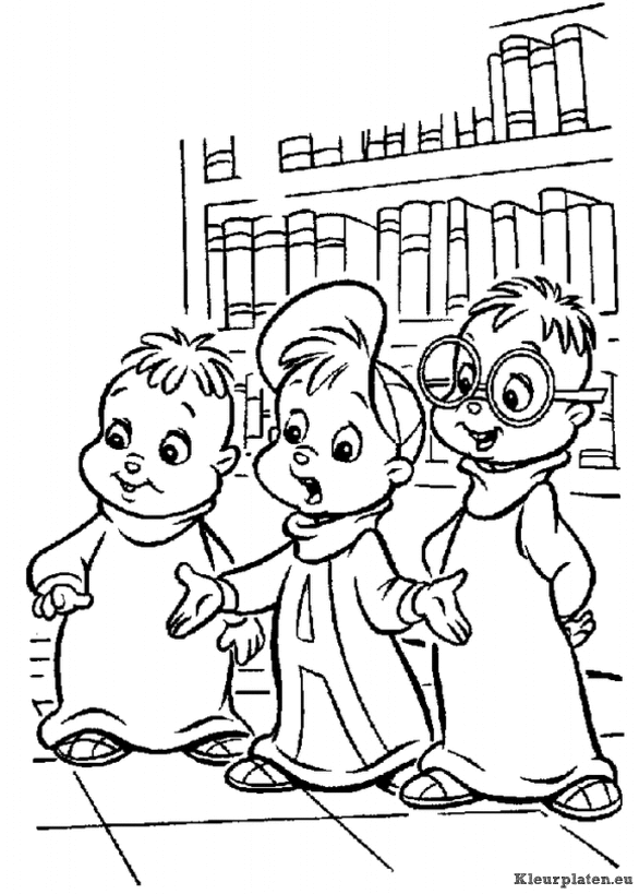 Alvin en de chipmunks kleurplaten