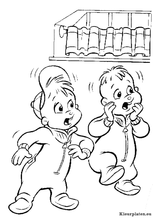 Alvin en de chipmunks kleurplaten