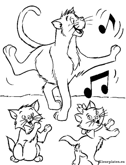 Aristokatten kleurplaten
