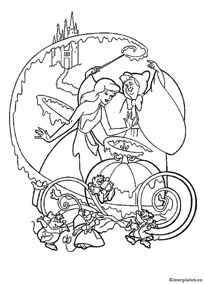 Assepoester kleurplaten