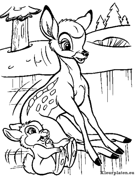 Bambi 2 kleurplaten