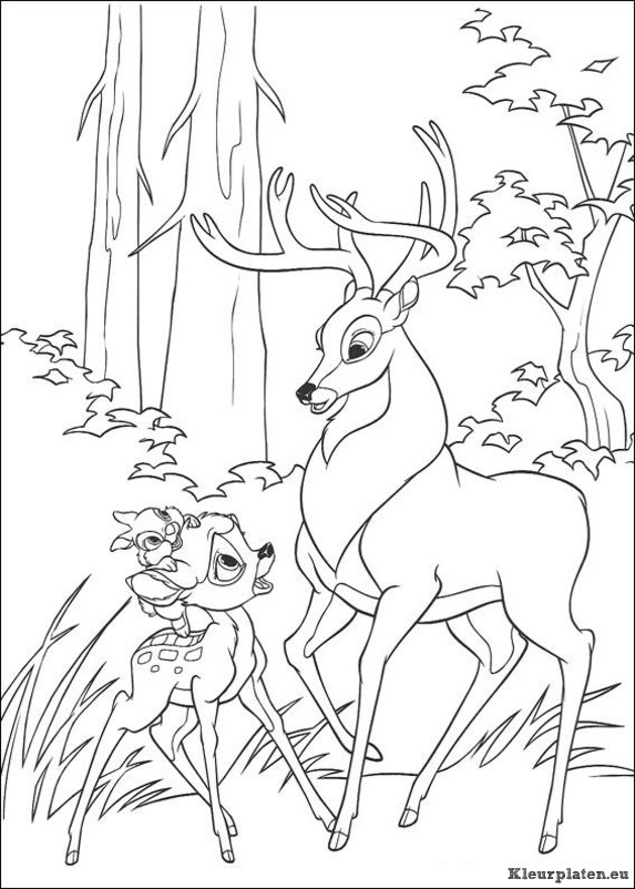 Bambi 2 kleurplaat