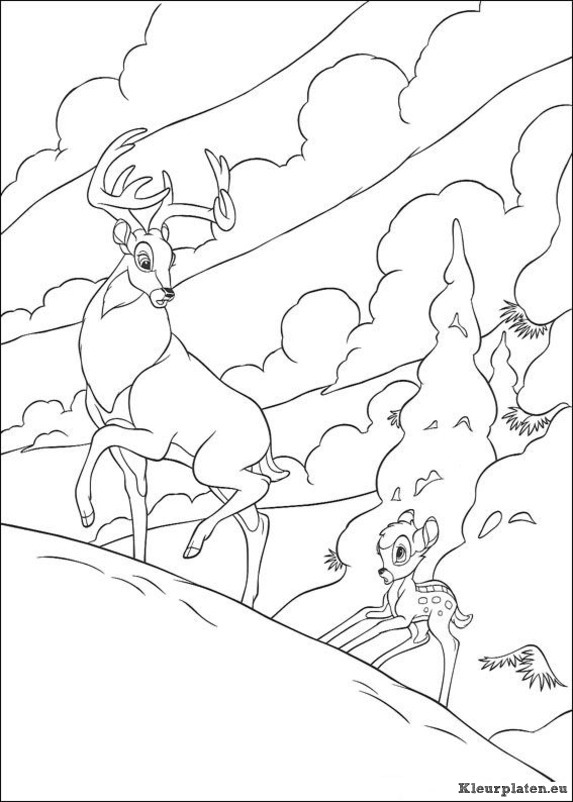 Bambi 2 kleurplaten