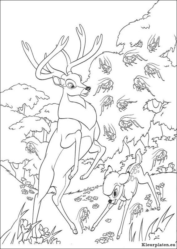 Bambi 2 kleurplaten