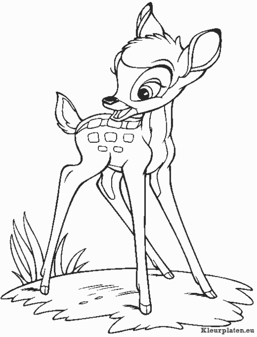 Bambi kleurplaten