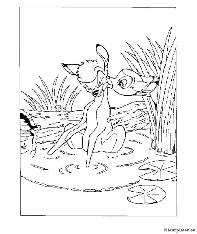 Bambi kleurplaten