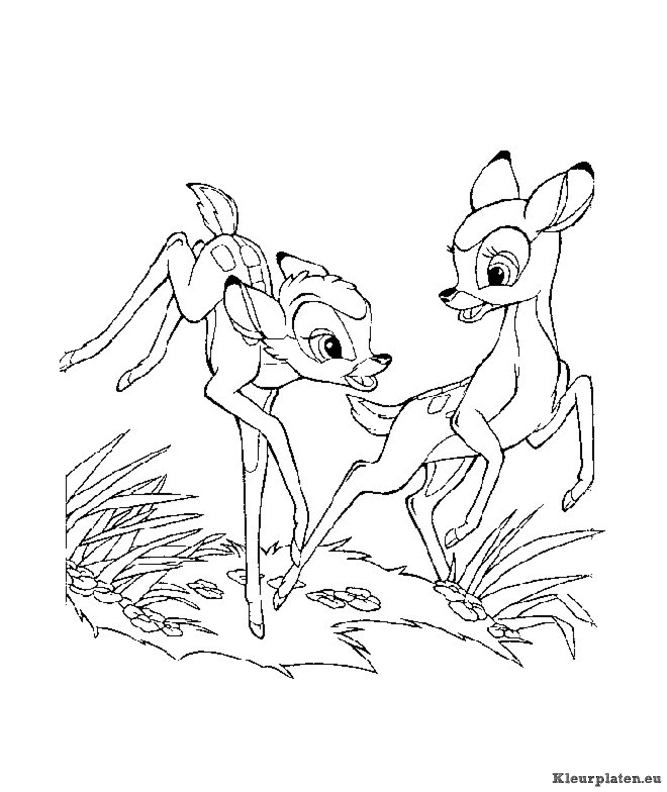 Bambi kleurplaten