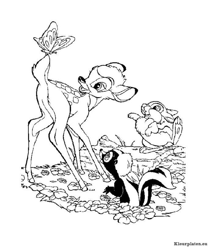 Bambi kleurplaten