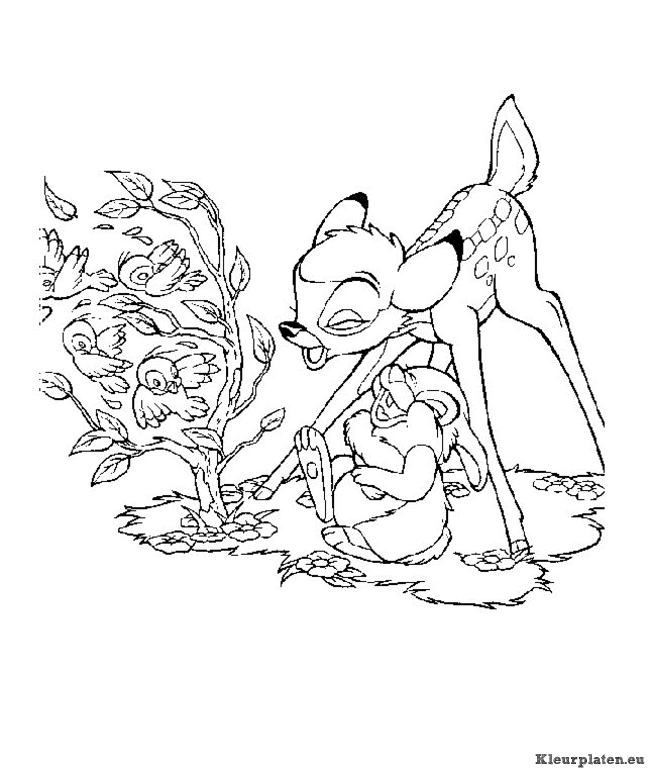 Bambi kleurplaten