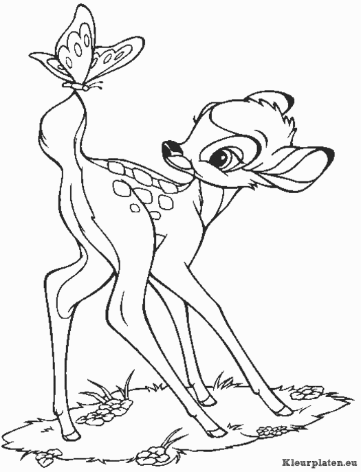 Bambi kleurplaten