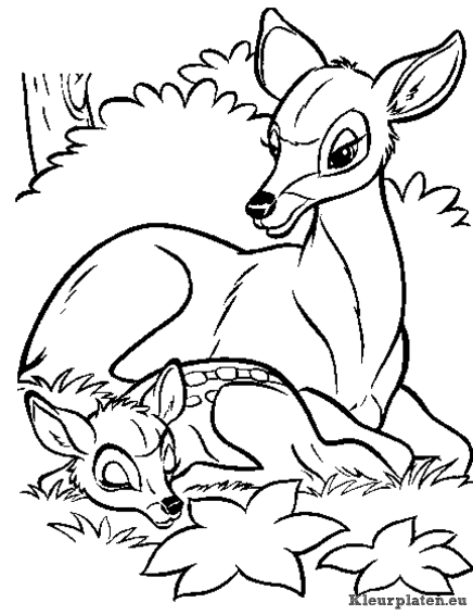 Bambi kleurplaten