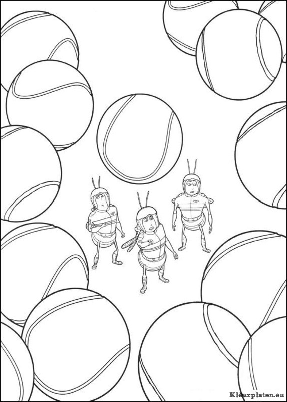 Bee movie kleurplaten