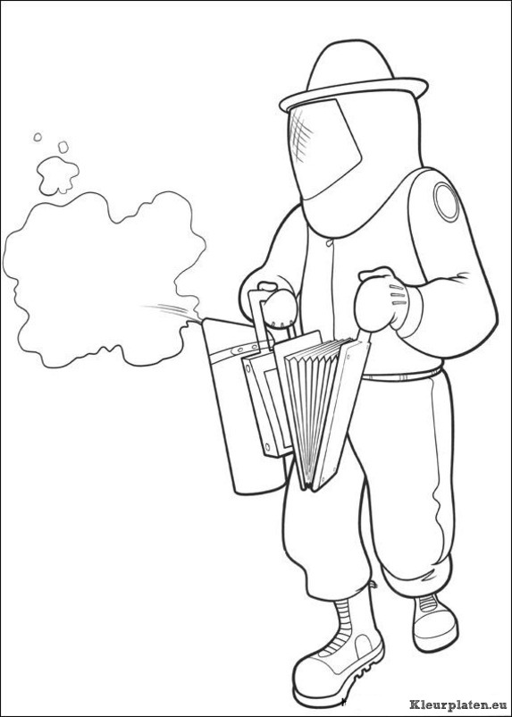 Bee movie kleurplaten