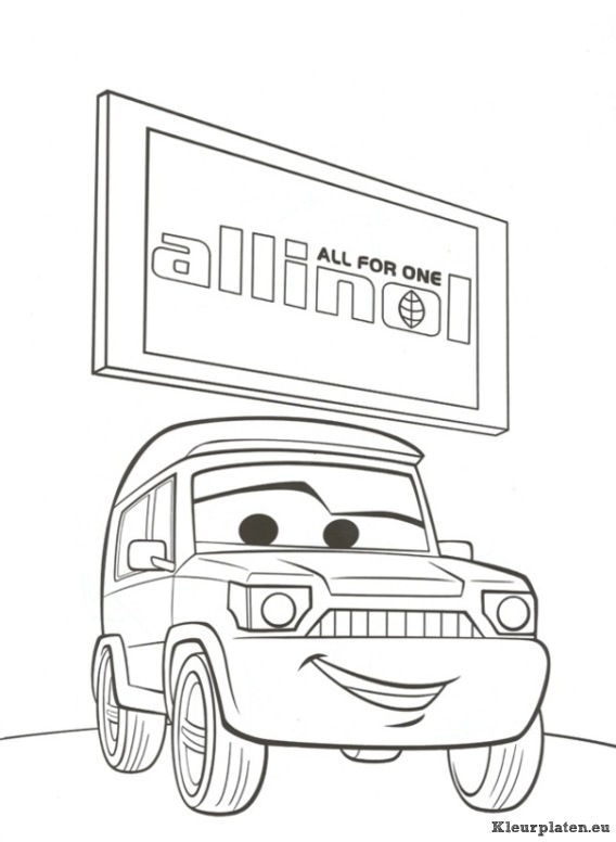 Cars 2 kleurplaten