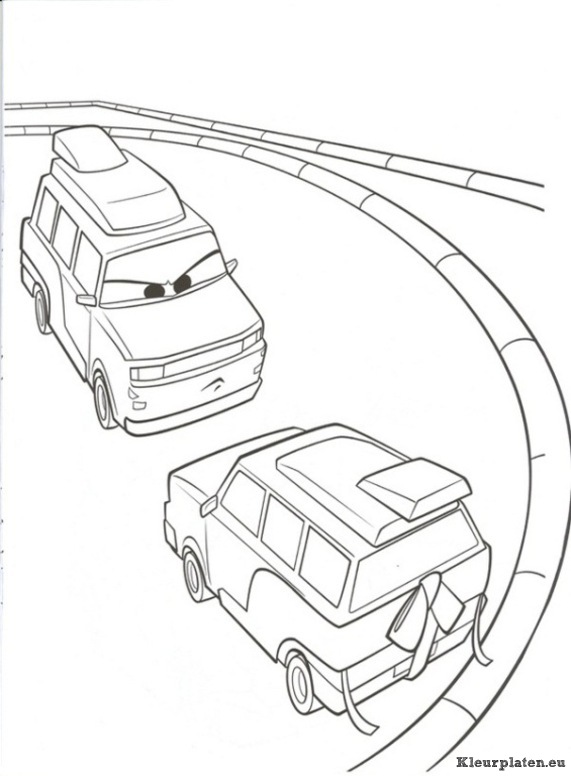 Cars 2 kleurplaten