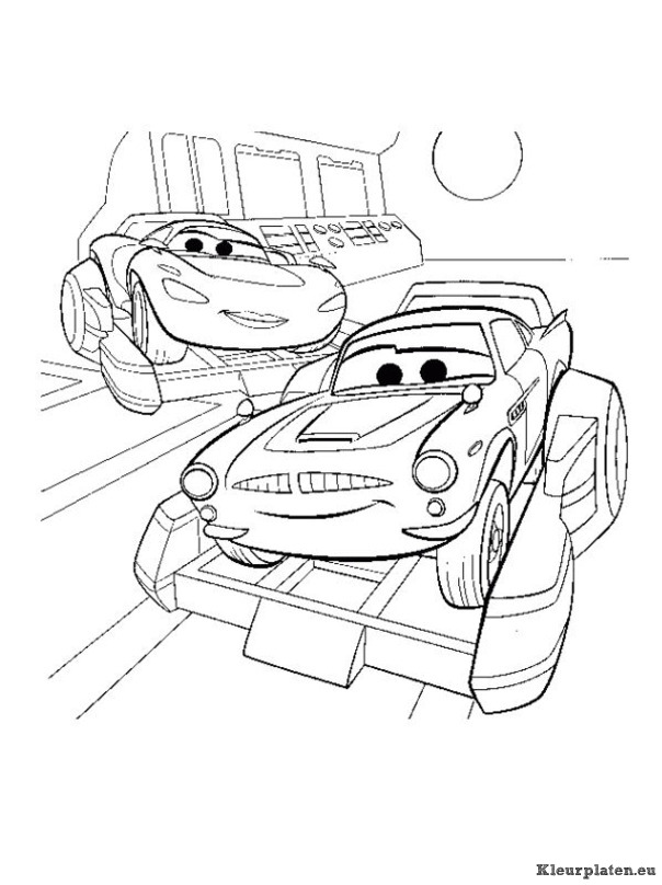 Cars 2 kleurplaat