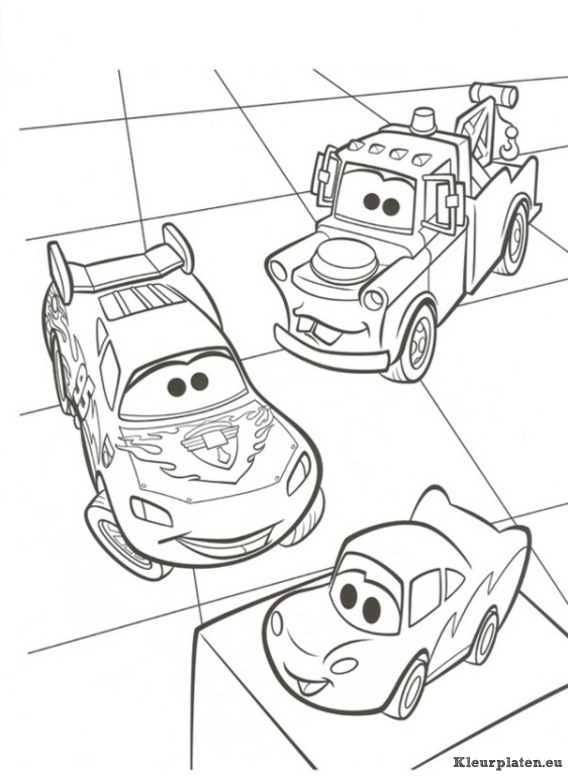 Cars 2 kleurplaat