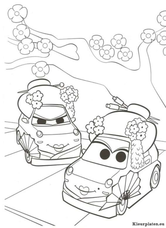 Cars 2 kleurplaten