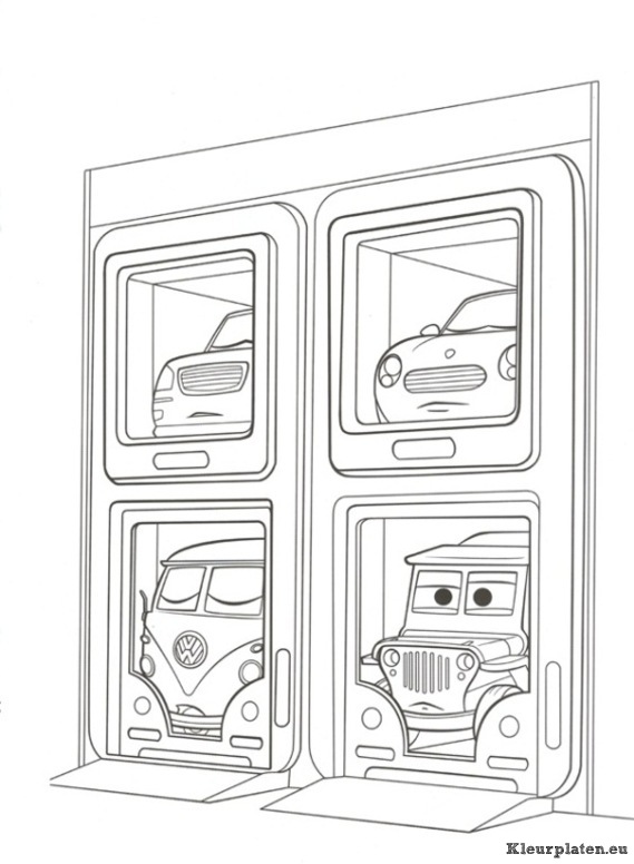 Cars 2 kleurplaten