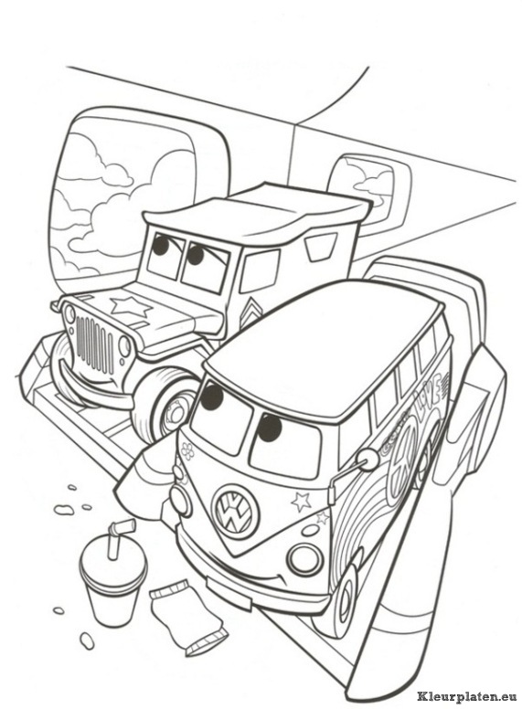 Cars 2 kleurplaten