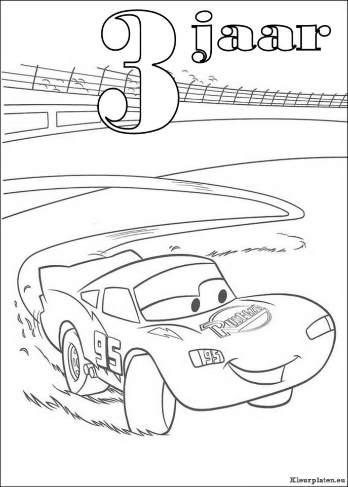 Cars verjaardag kleurplaten