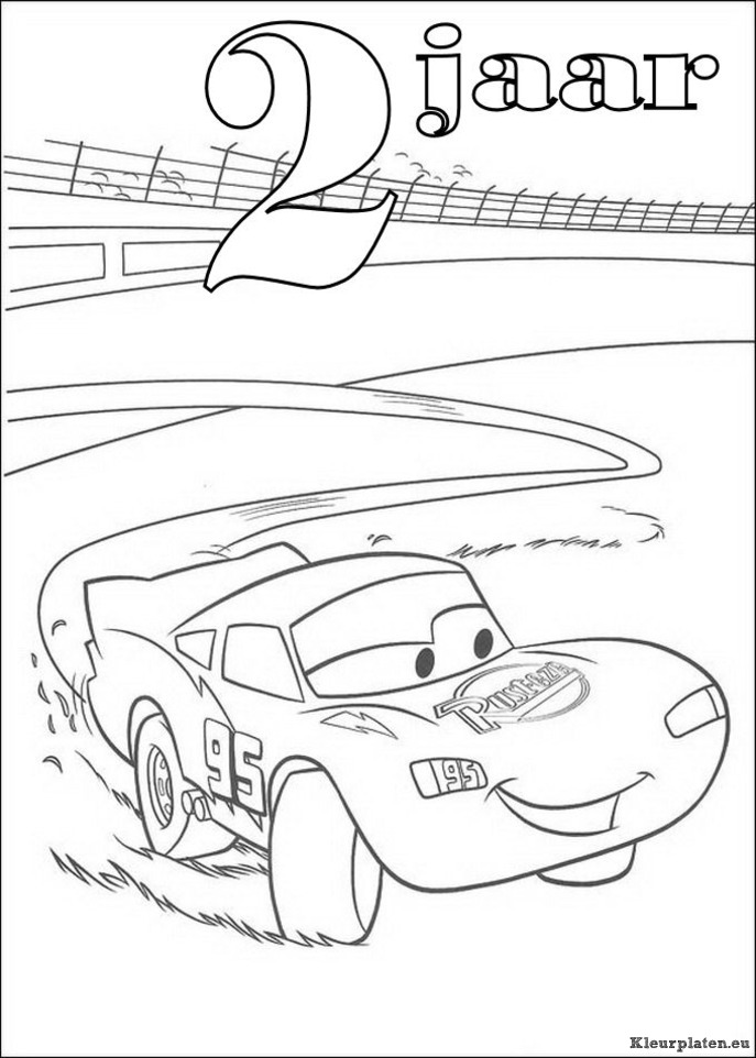 Cars verjaardag kleurplaten