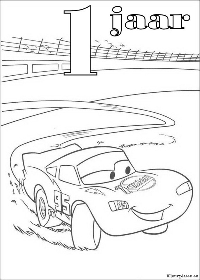 Cars verjaardag kleurplaten
