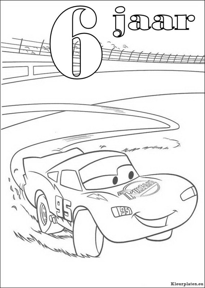 Cars verjaardag kleurplaten