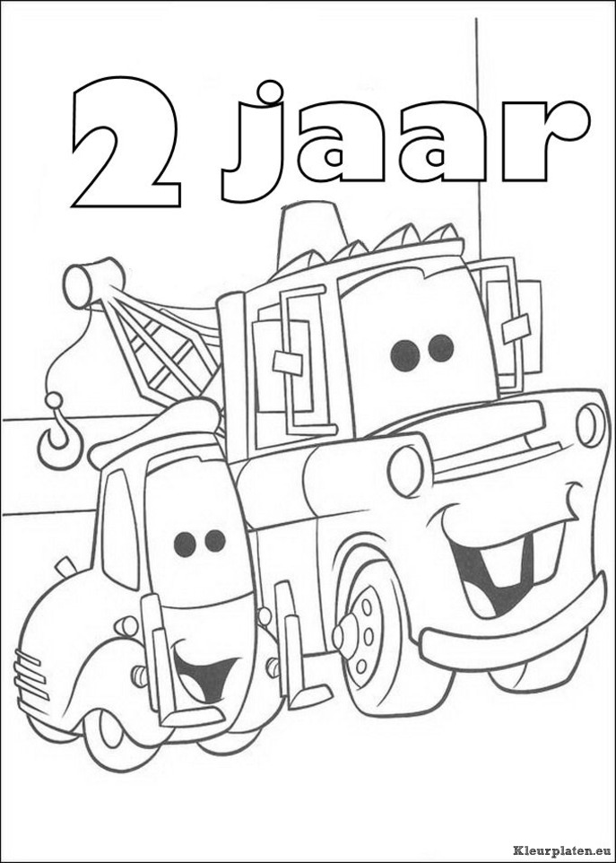Cars verjaardag kleurplaten