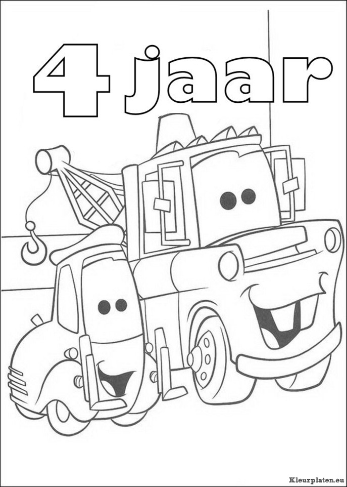 Cars verjaardag kleurplaten