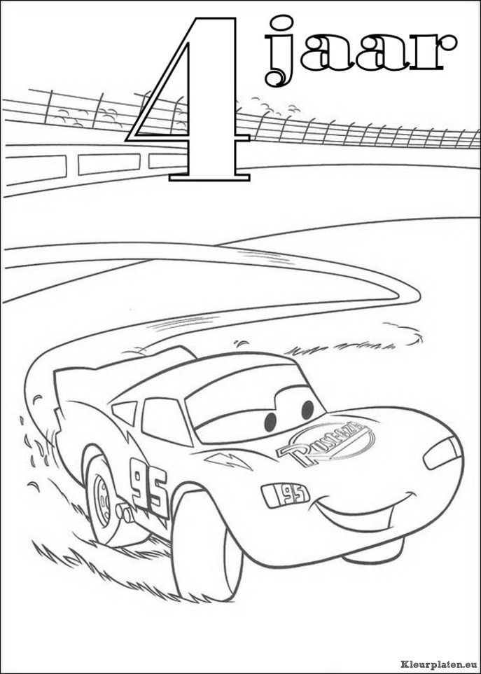 Cars verjaardag kleurplaten