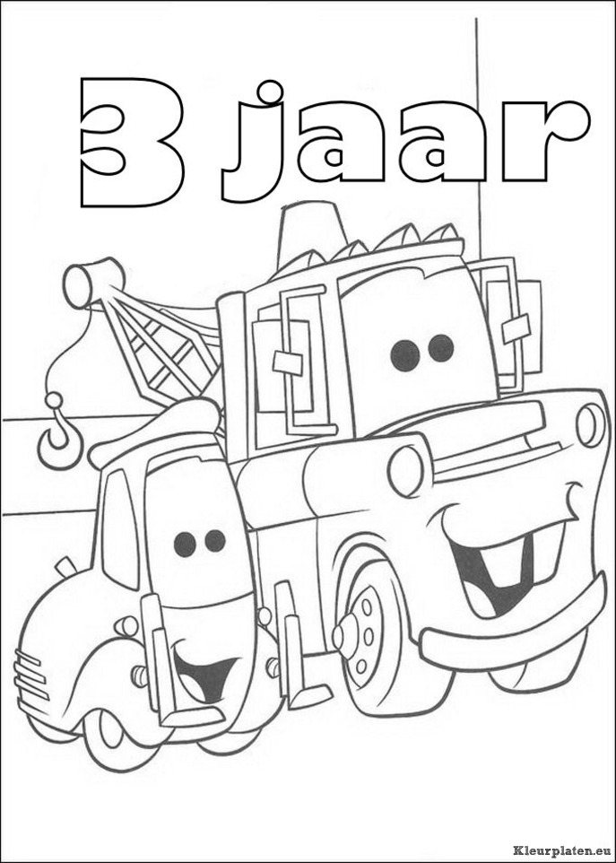 Cars verjaardag kleurplaten