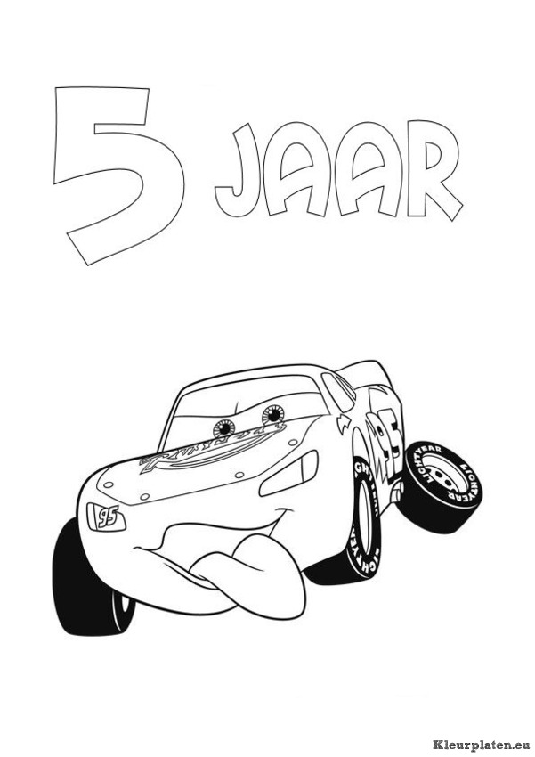 Cars verjaardag kleurplaten