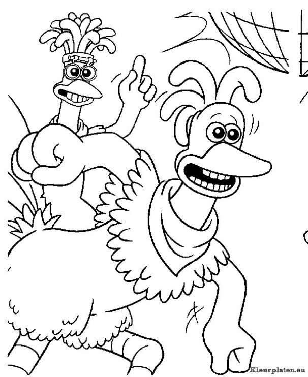 Chicken run kleurplaten
