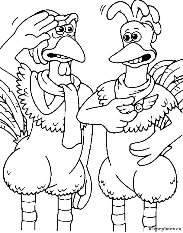 Chicken run kleurplaten