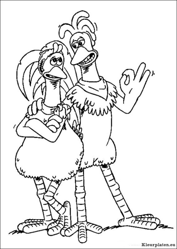 Chicken run kleurplaten